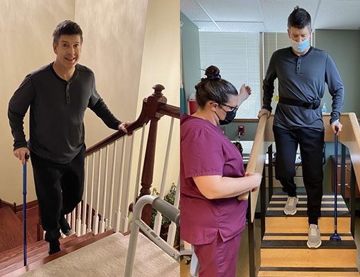 patient recovers after outpatient hip surgery